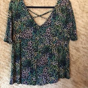 DAYTRIP BLUE ABSTRACT COMFY SOFT SPAGHETTI X-BACK